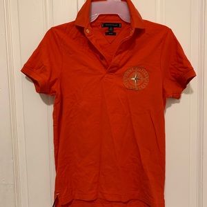 Orange Tommy Hilfiger polo shirt